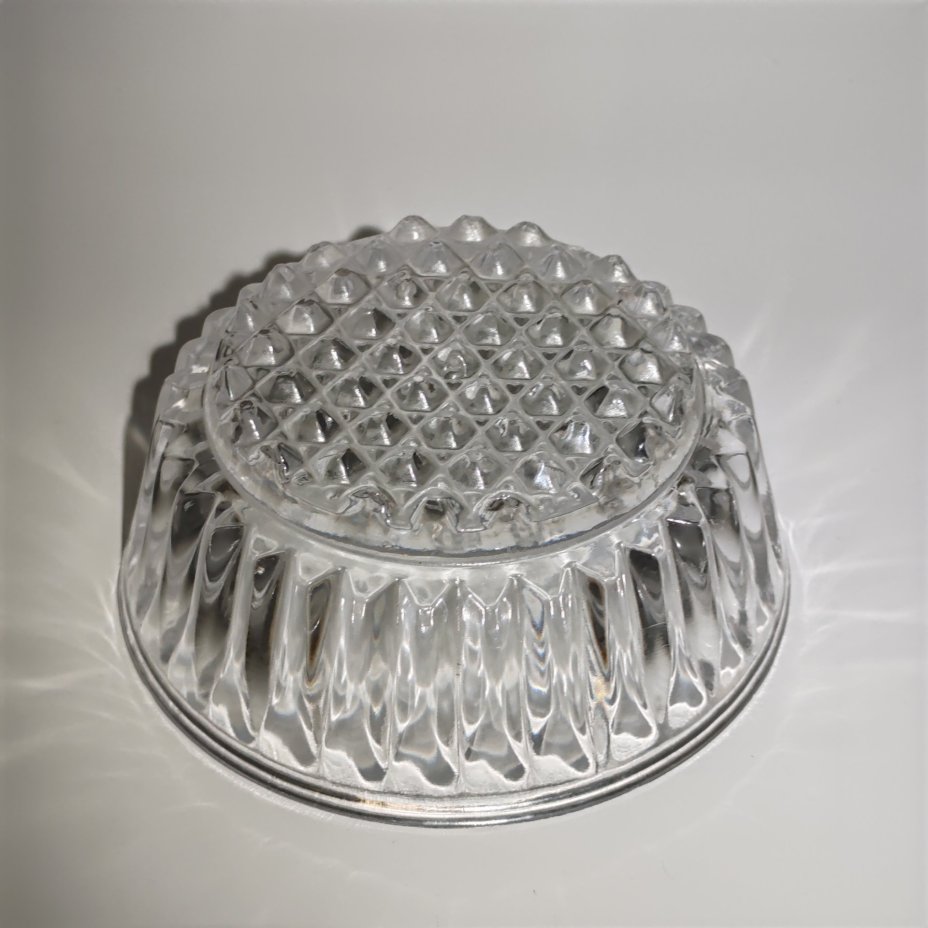 Конфетница (салатник) с рельефным декором, хрусталь, СССР, 1970-1990 гг.