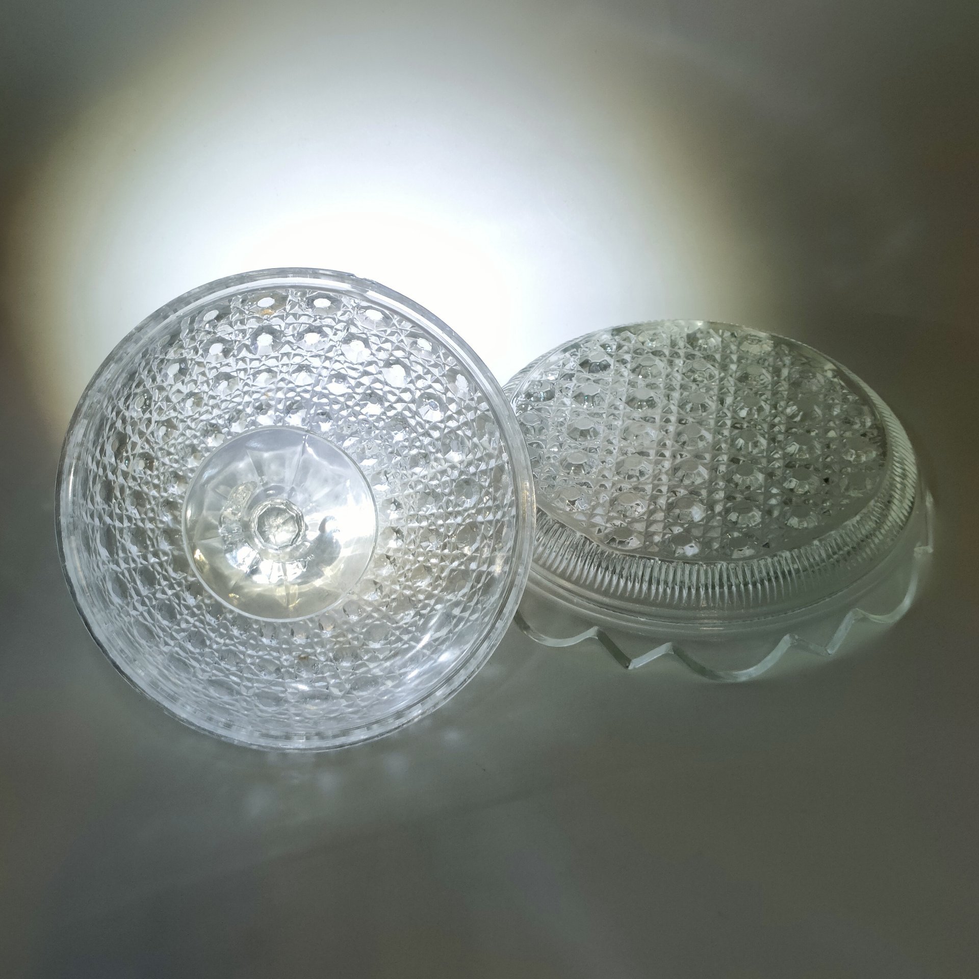 Масленка "Шапка Мономаха", стекло, пресс, СССР, 1970-1990 гг.