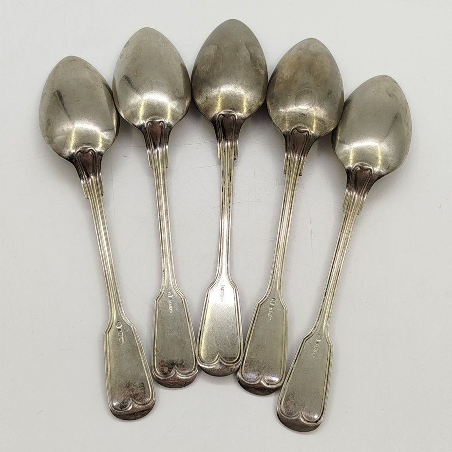 Набор из 5-ти десертных ложек, альпака