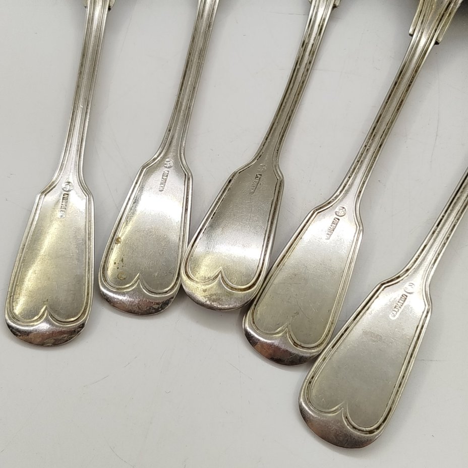 Набор из 5-ти десертных ложек, альпака