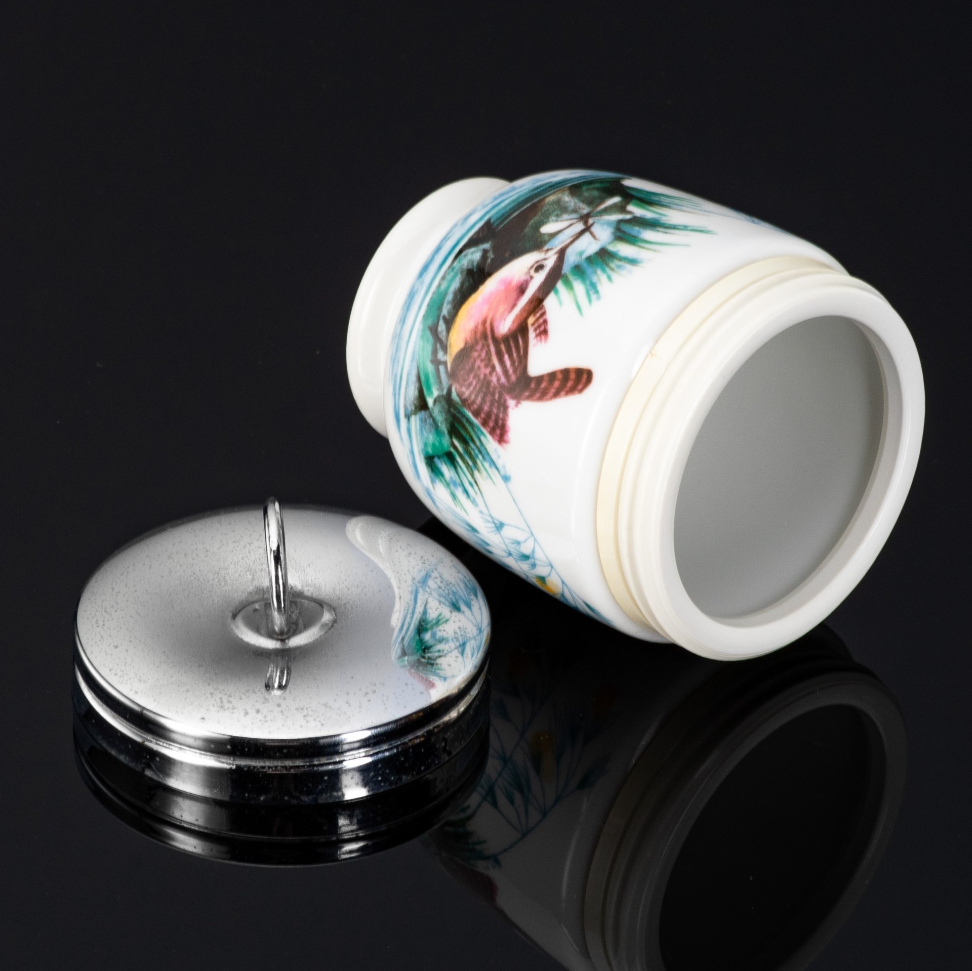Кодлер в коробке "Royal Worcester", фарфор, деколь, металл, в оригинальной коробке