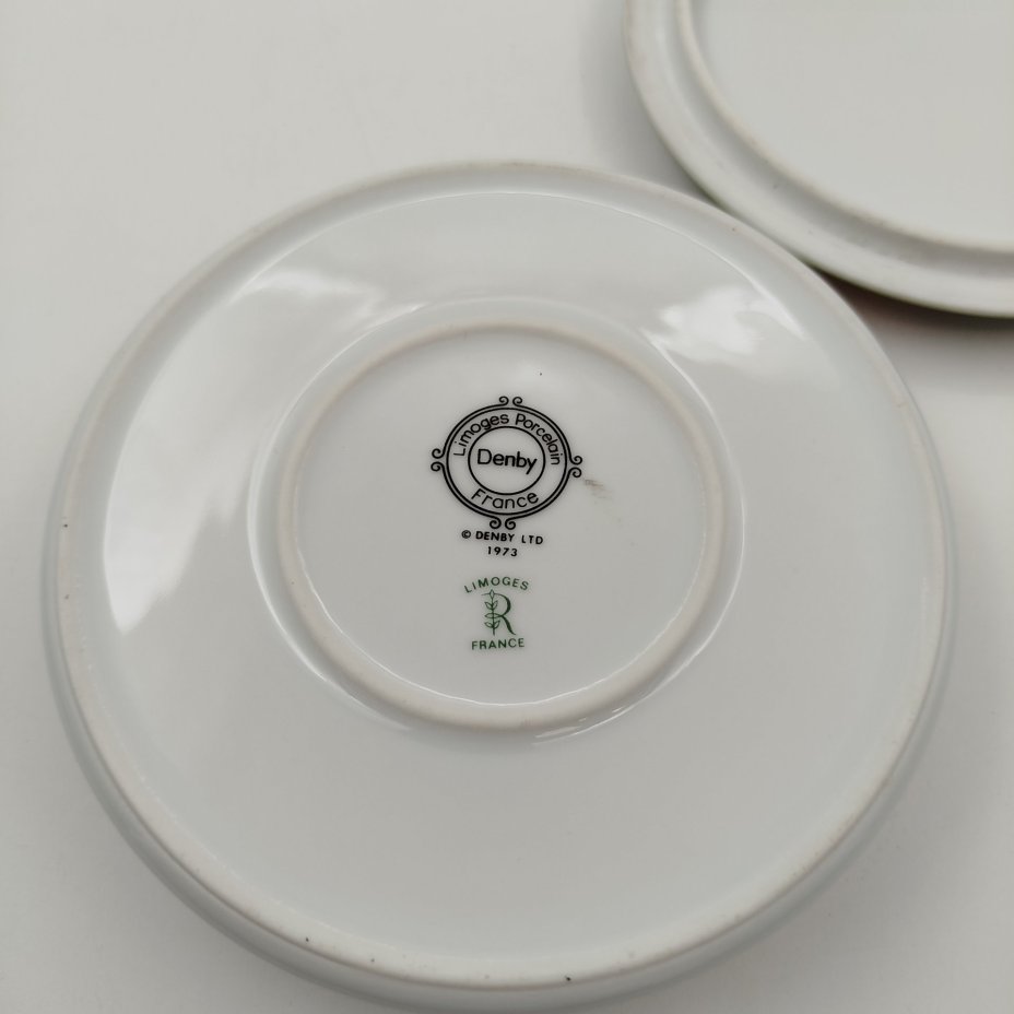 Шкатулка с цветочным декором Denby Limoges Porcelain, фарфор, деколь, Франция, 1973 г.