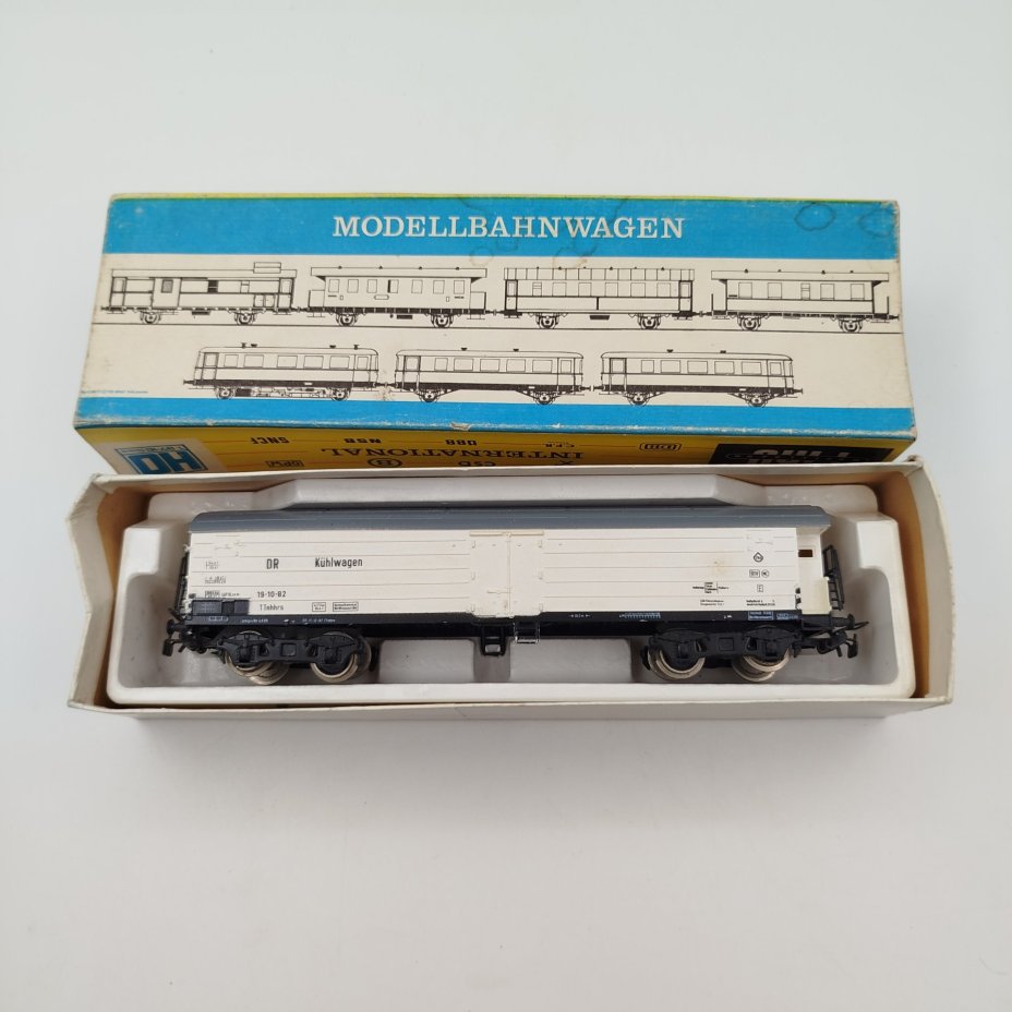 Модель железнодорожного вагона-ледника "Kühlwagen", в оригинальной коробке, пластик, картон, Piko, ГДР, 1970-1990 гг.
