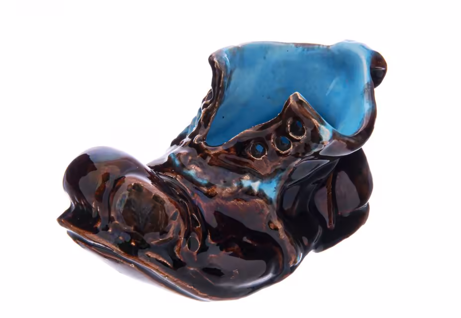 Пепельница в виде башмака, керамика, СССР, 1970-1980 гг.