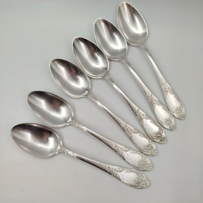 Набор из шести столовых ложек с растительным декором