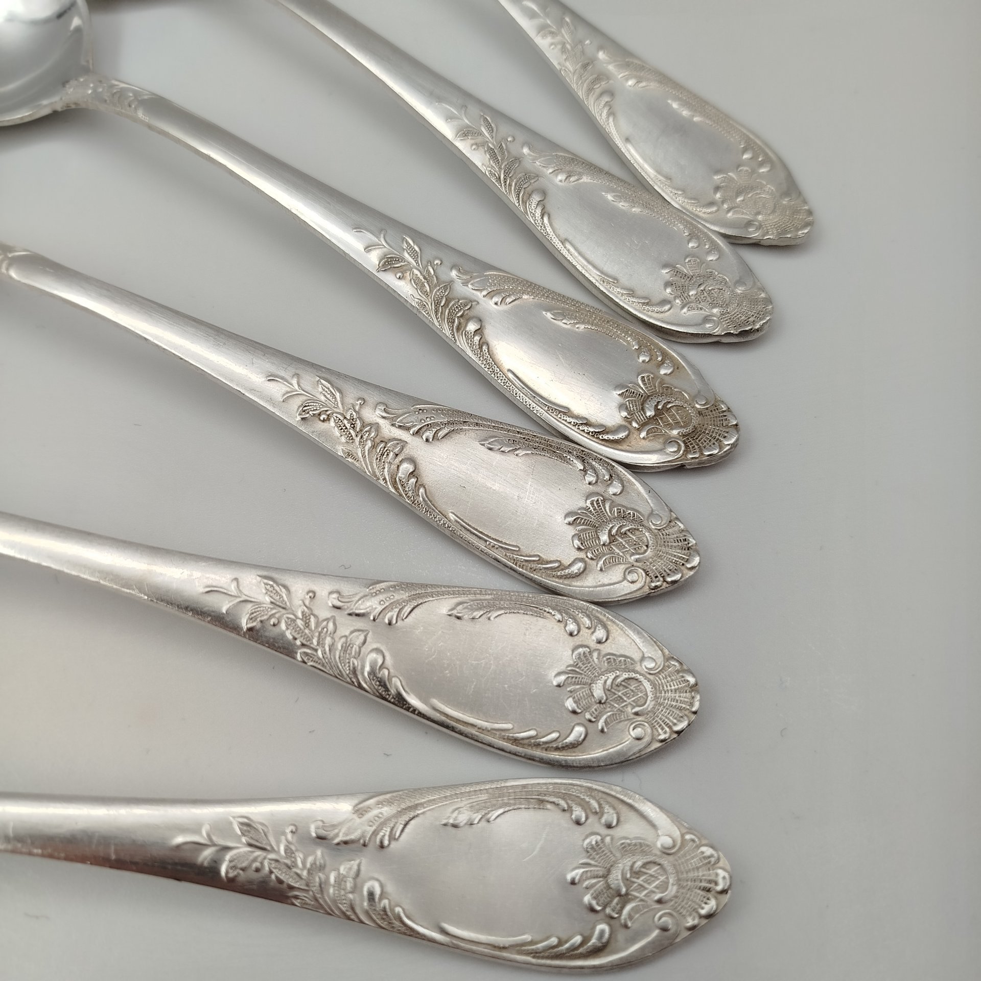 Набор из шести столовых ложек с растительным декором