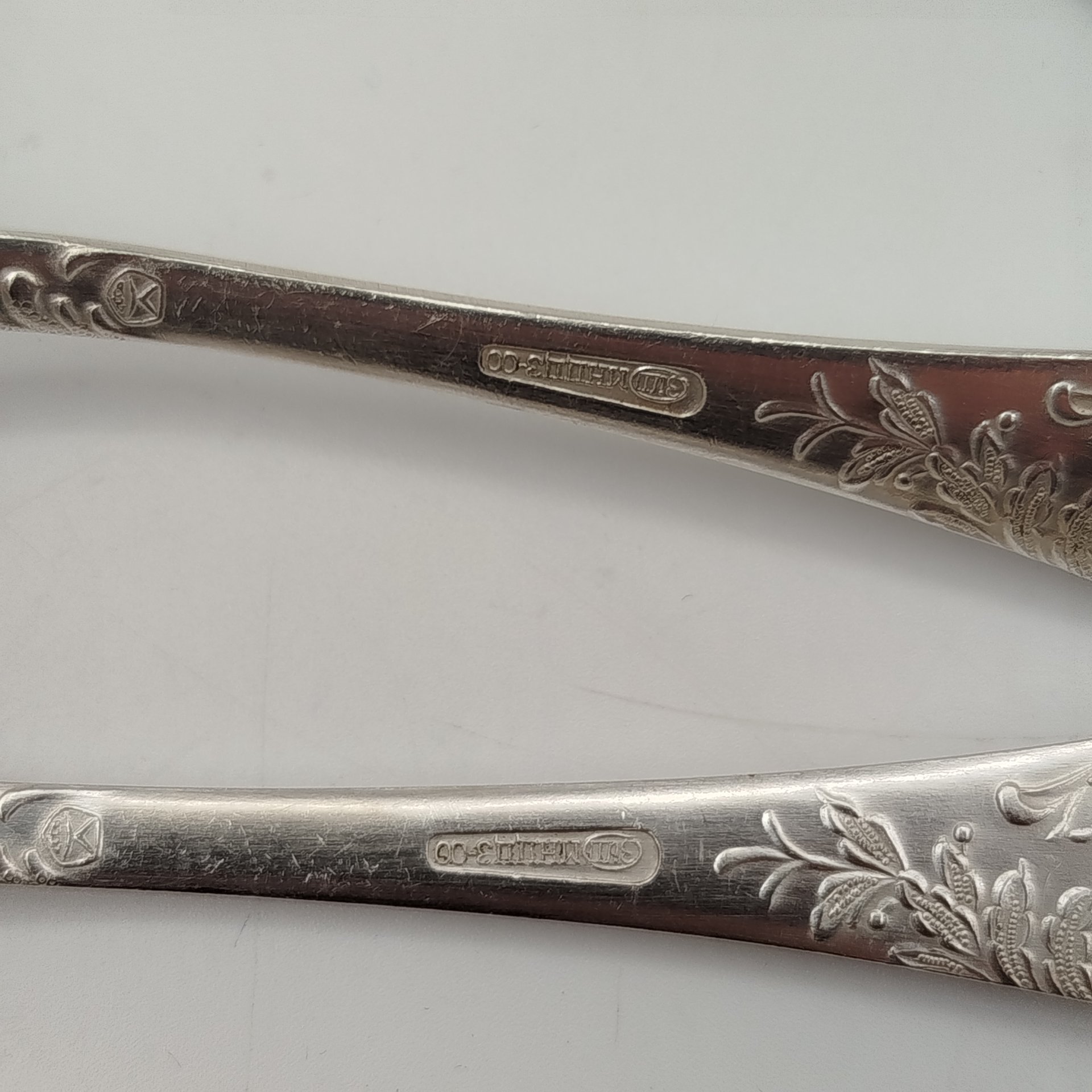 Набор из шести столовых ложек с растительным декором