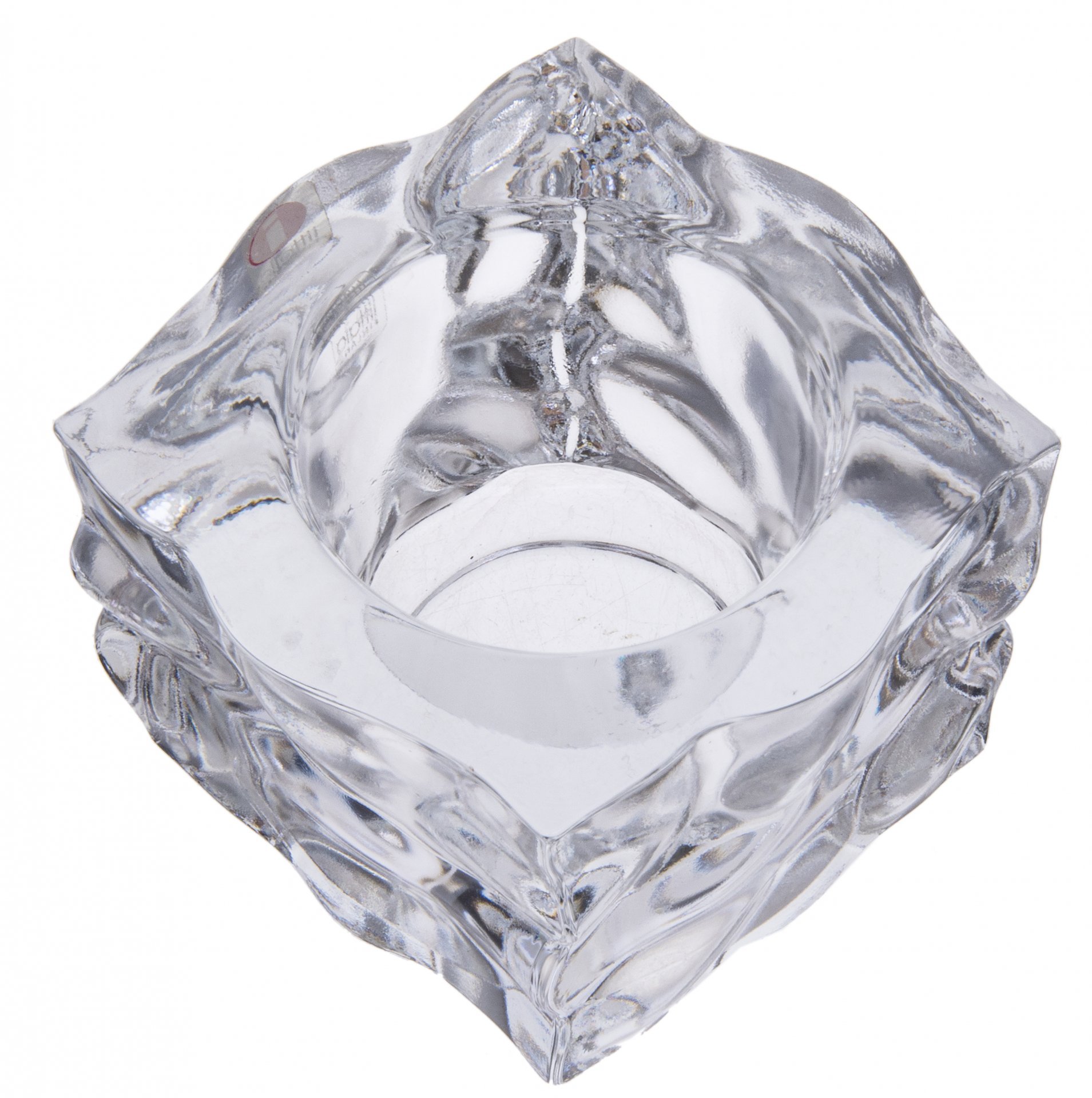 Подсвечник с рельефным декором, стекло, фирма "iittala", Финляндия, 2000-2015 гг., Iittala