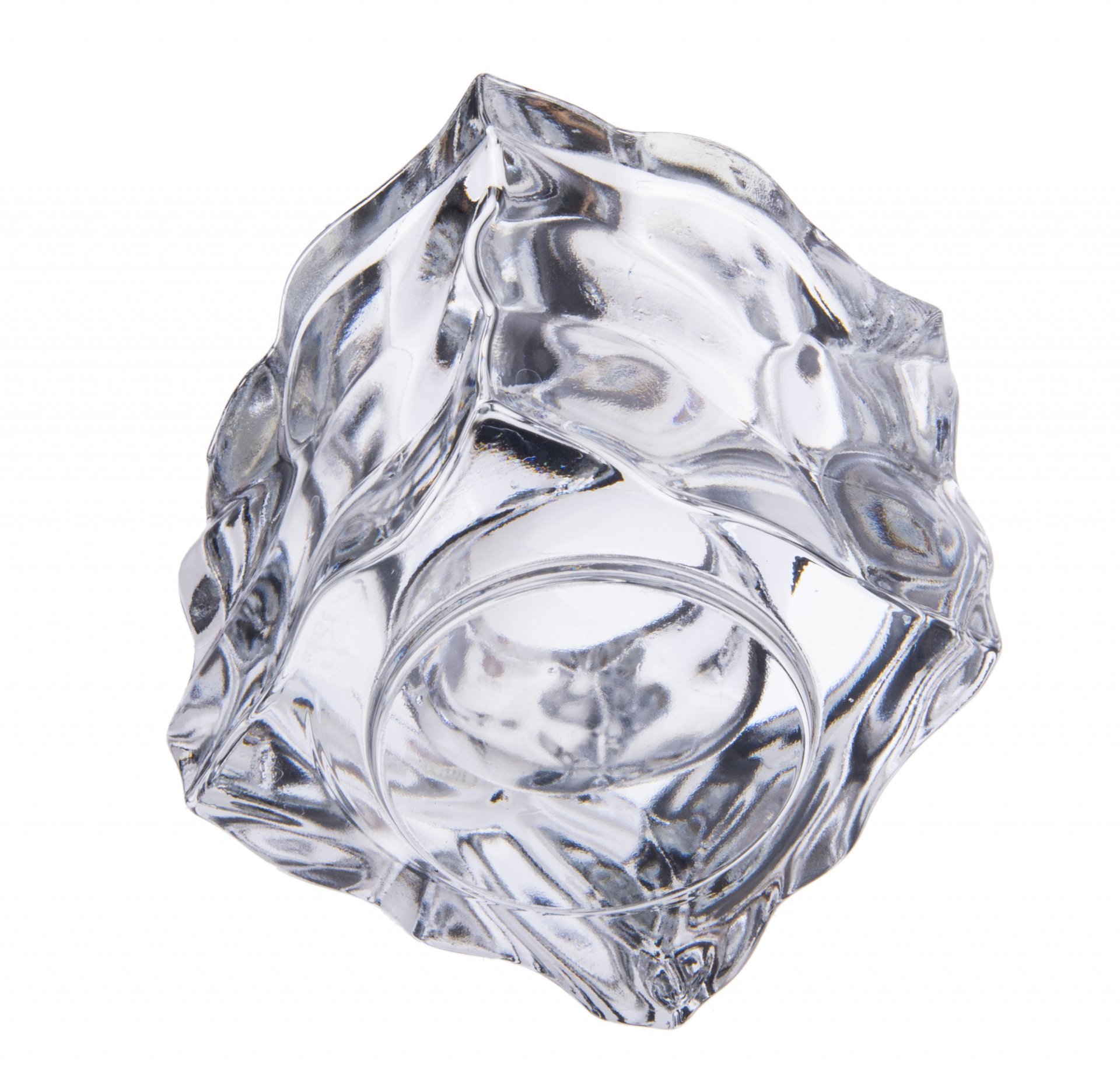 Подсвечник с рельефным декором, стекло, фирма "iittala", Финляндия, 2000-2015 гг., Iittala