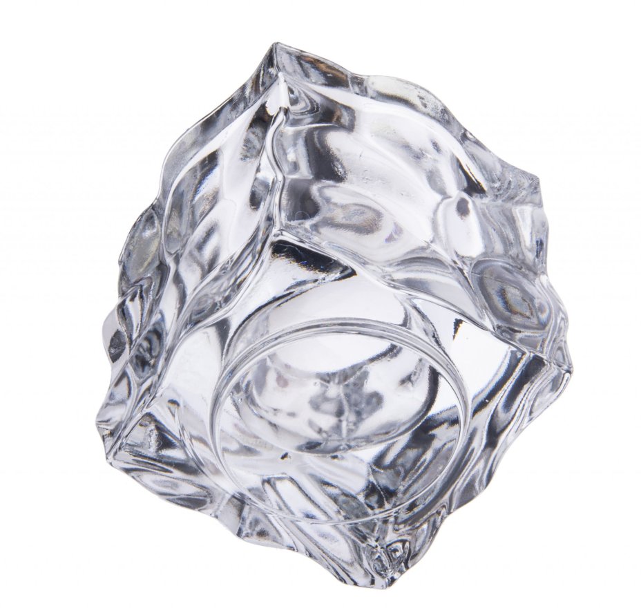 Подсвечник с рельефным декором, стекло, фирма "iittala", Финляндия, 2000-2015 гг., Iittala