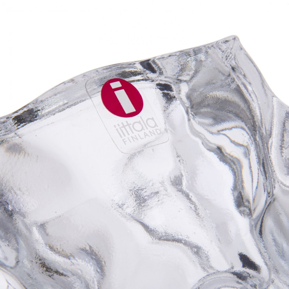 Подсвечник с рельефным декором, стекло, фирма "iittala", Финляндия, 2000-2015 гг., Iittala
