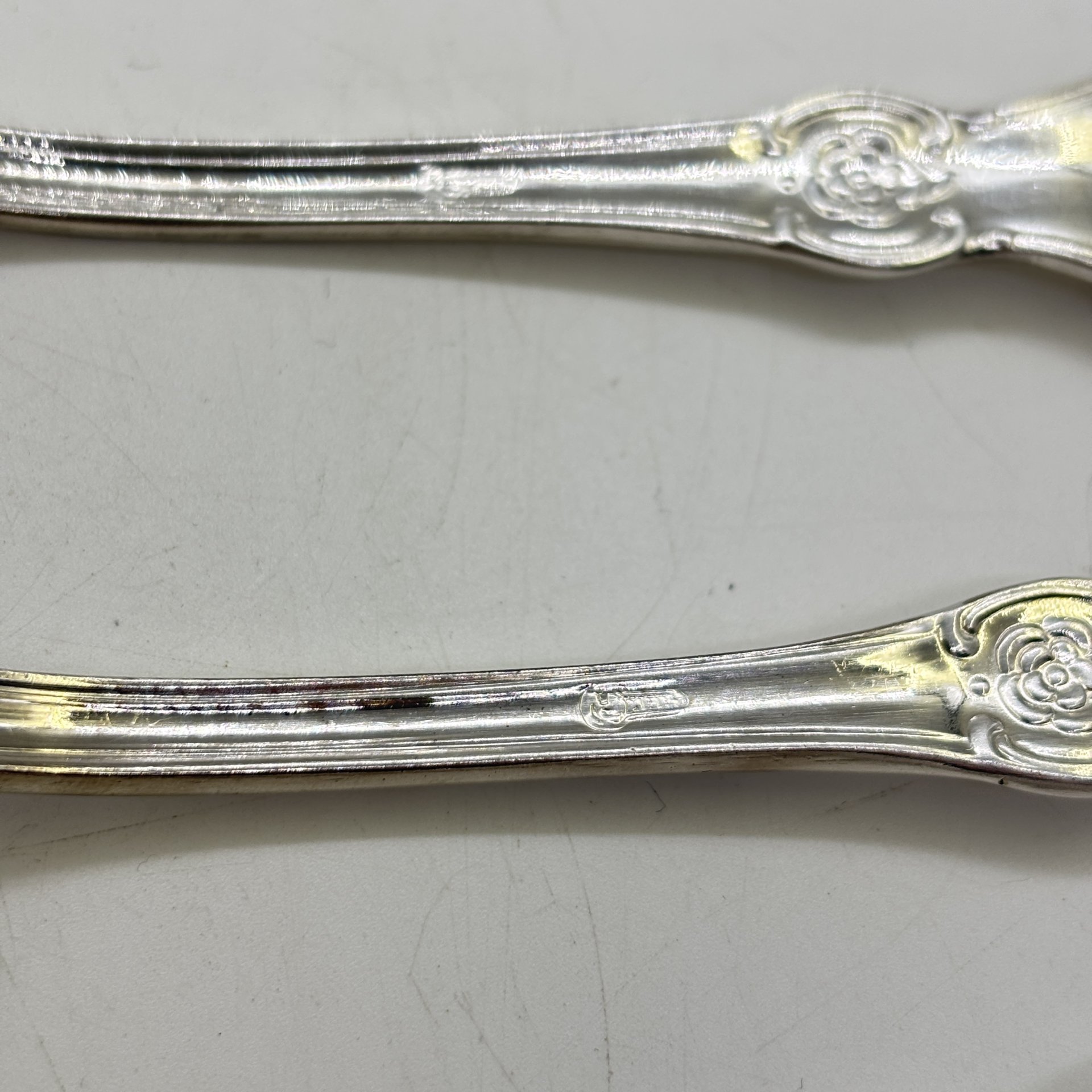 Набор вилок "Серебряная роза" на 5 персон, мНЦ (медь-никель-цинк), Кольчугинский завод цветных металлов, СССР, 1970-1990 гг.