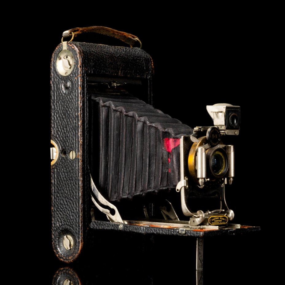 Фотоаппарат "Kodak No. 3A", металл, кожа, дерево, Kodak, США, 1914-1934 гг., Kodak