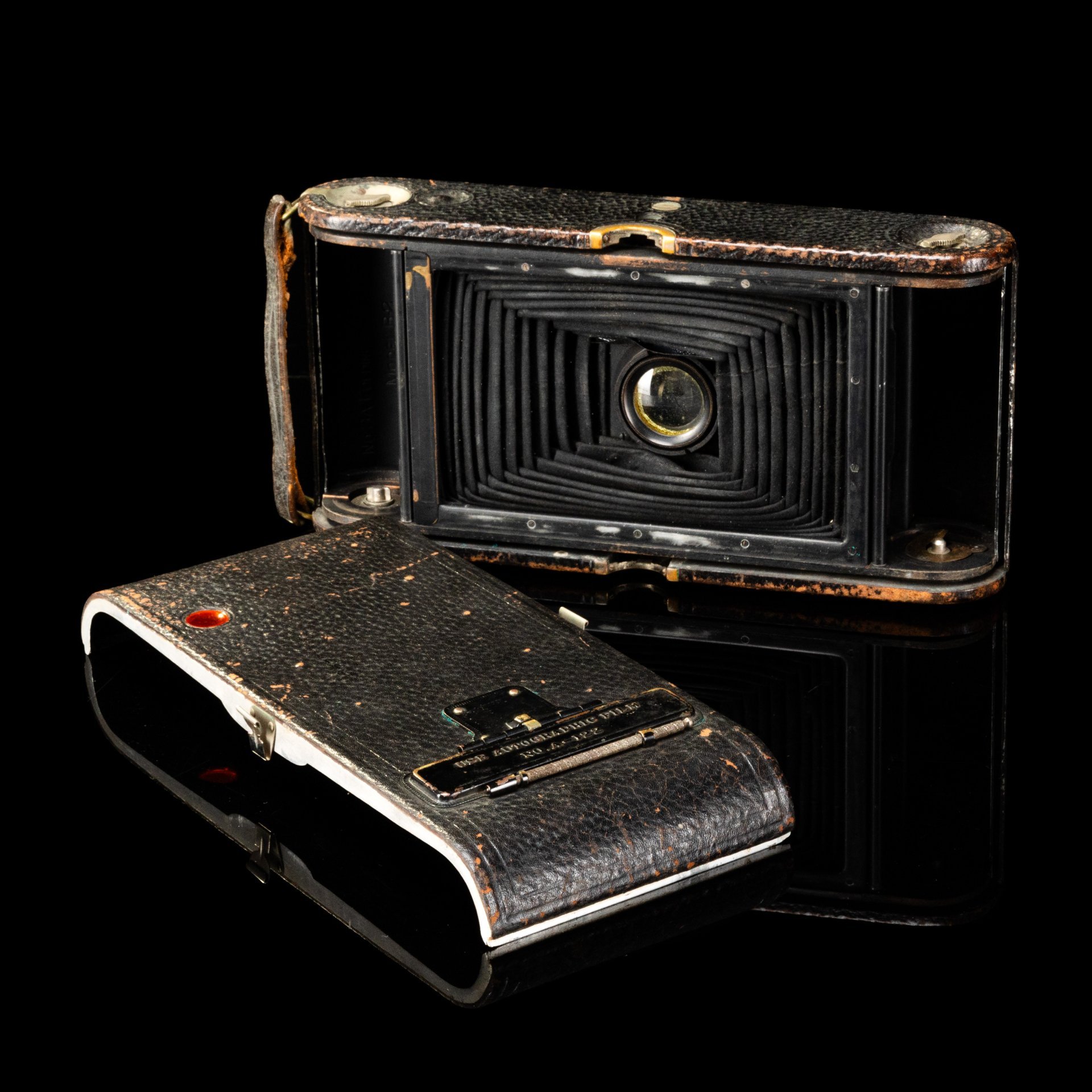 Фотоаппарат "Kodak No. 3A", металл, кожа, дерево, Kodak, США, 1914-1934 гг., Kodak