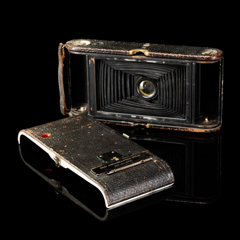 Фотоаппарат "Kodak No. 3A", металл, кожа, дерево, Kodak, США, 1914-1934 гг., Kodak