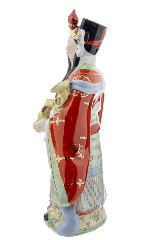 Статуэтка "Звездный старец", керамика, роспись, Китай, 1970-1990 гг.
