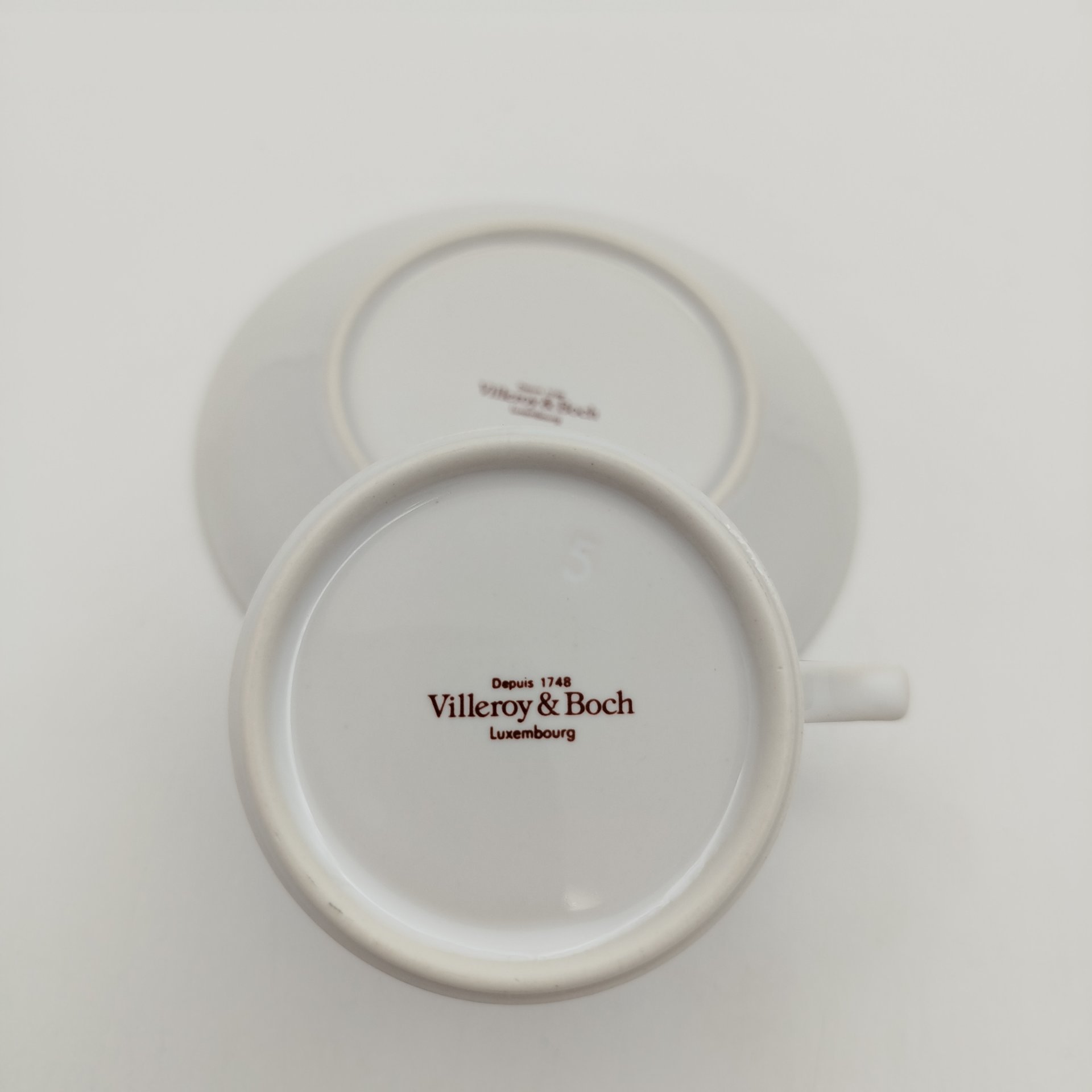 Чайно-кофейная пара "Линнея северная" (Linnaea borealis), фаянс, деколь, Villeroy & Boch, Villeroy & Boch