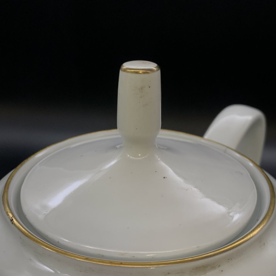 Кофейник с декором в виде розы, фарфор, деколь, золочение, Kahla, Германия, 1970-1990 гг., Kahla