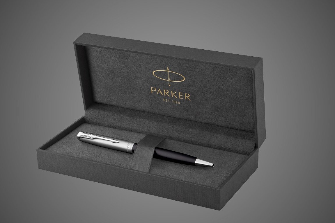 Шариковая ручка Parker Sonnet Entry Point Black Steel CT, стержень: M, цвет чернил: black , в подарочной упаковке, Металлы: нержавеющая сталь, палладий, пластик