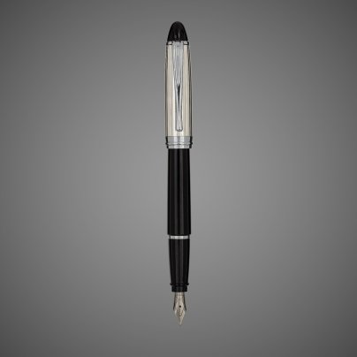 Перьевая ручка Aurora Ipsilon black CT, перо - М, в подарочной коробке, Драгметаллы: серебро, смола