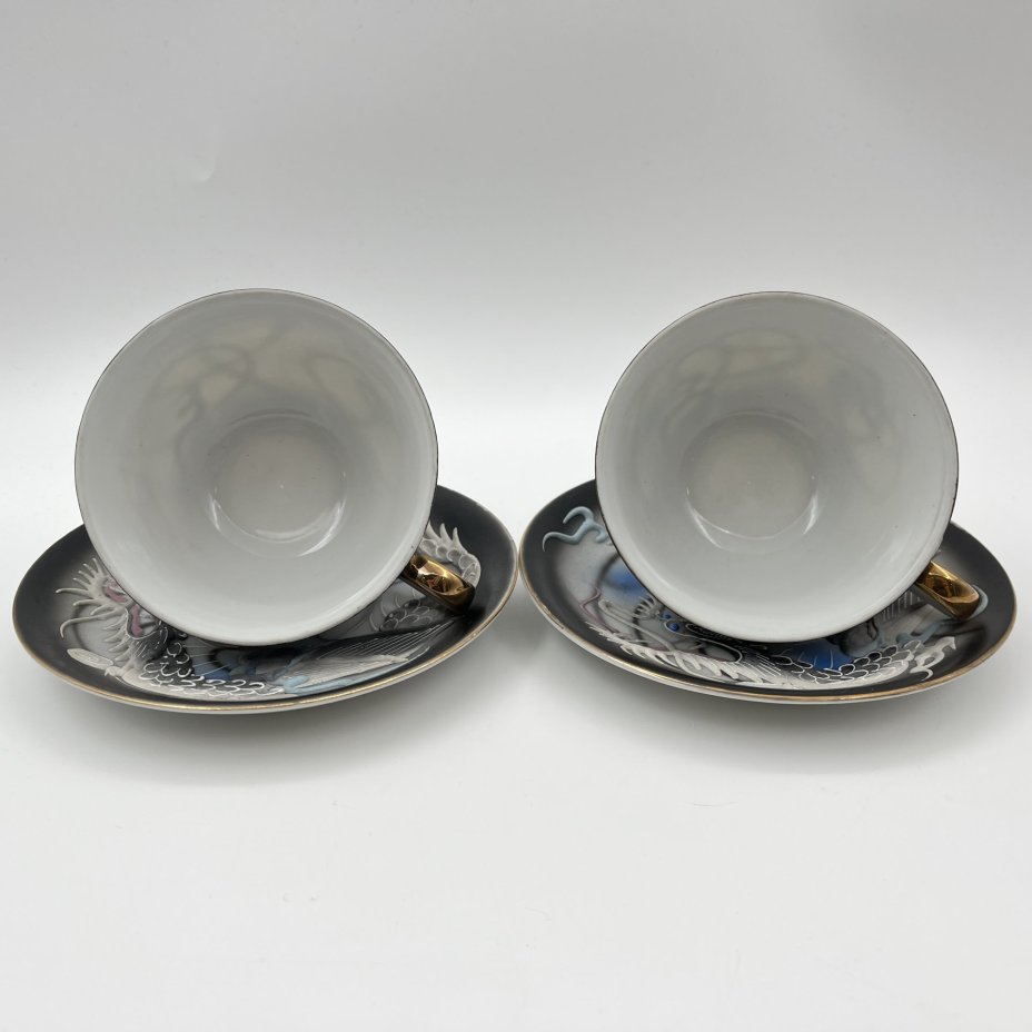 Набор из 2-х чайных пар "Дракон",  Lux Porcelain FAHD M.K.