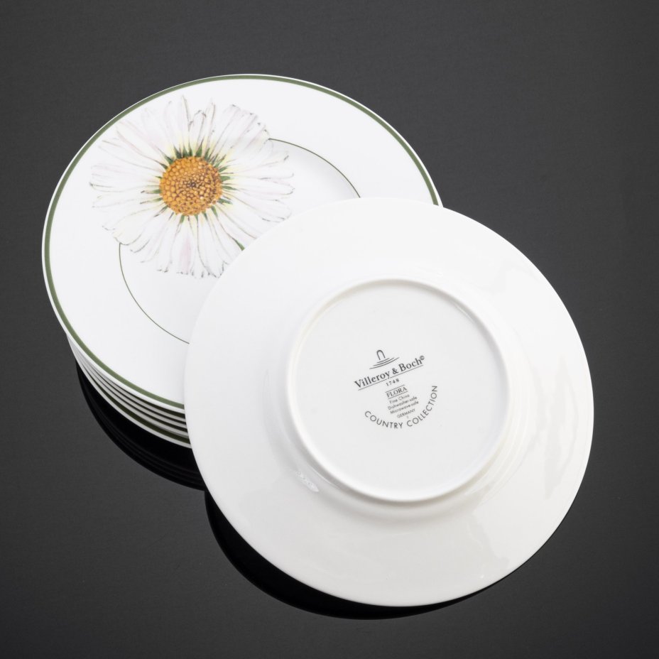 Набор из 6 десертных тарелок из коллекции Flora Country Collection (Marguerite), Villeroy & Boch