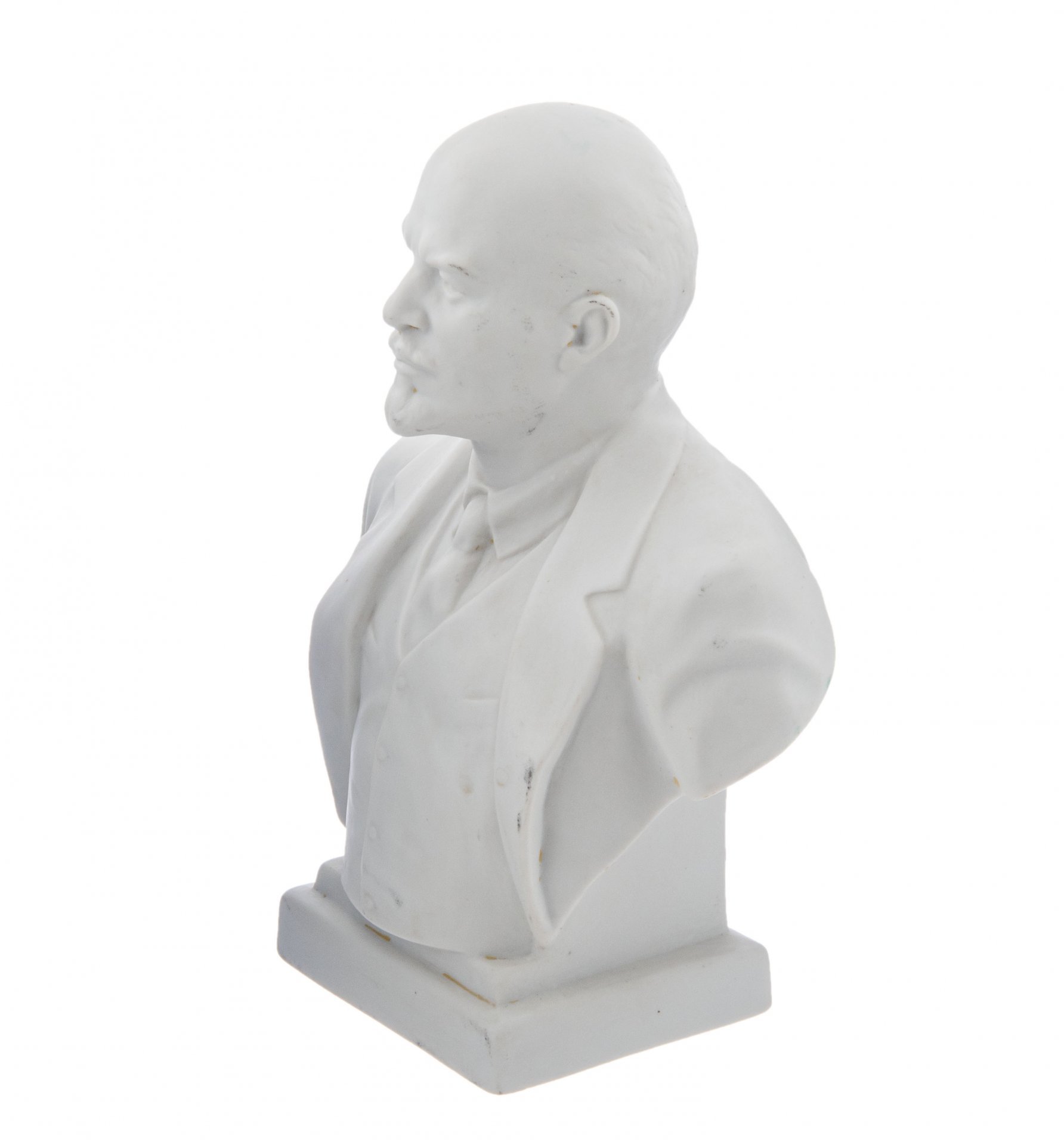 Бюст В.И.Ленина, бисквит, ЛФЗ, г. Ленинград, СССР, 1957-1965 гг. — фото 3
