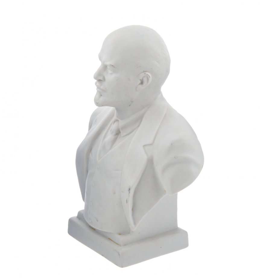 Бюст В.И.Ленина, бисквит, ЛФЗ, г. Ленинград, СССР, 1957-1965 гг.
