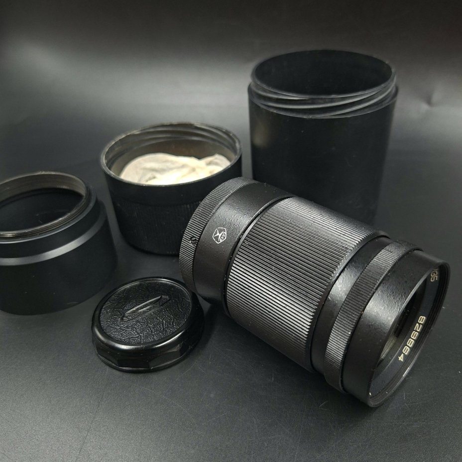 Объектив "Юпитер 37А 3,5/135" в заводской упаковке, металл, стекло, пластик, Казанский оптико-механический завод (КОМЗ), СССР, 1975-1980 гг.