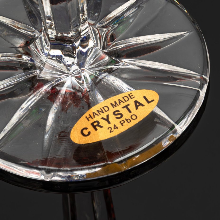 Набор крупных бокалов для вина разноцветных оттенков на 6 персон, Zawiercie Glass