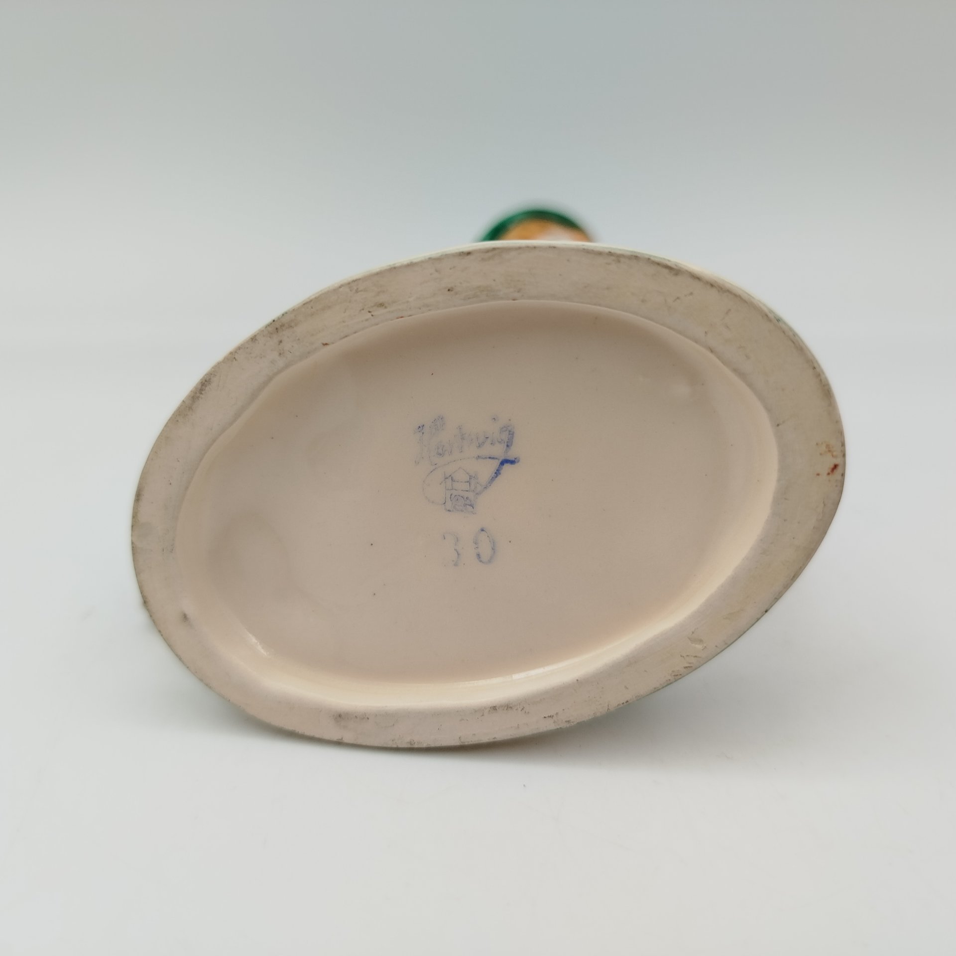 Статуэтка "Мальчик с гусем", фаянс, роспись, Hertwig & Co., Германия, 1941-1958 гг.