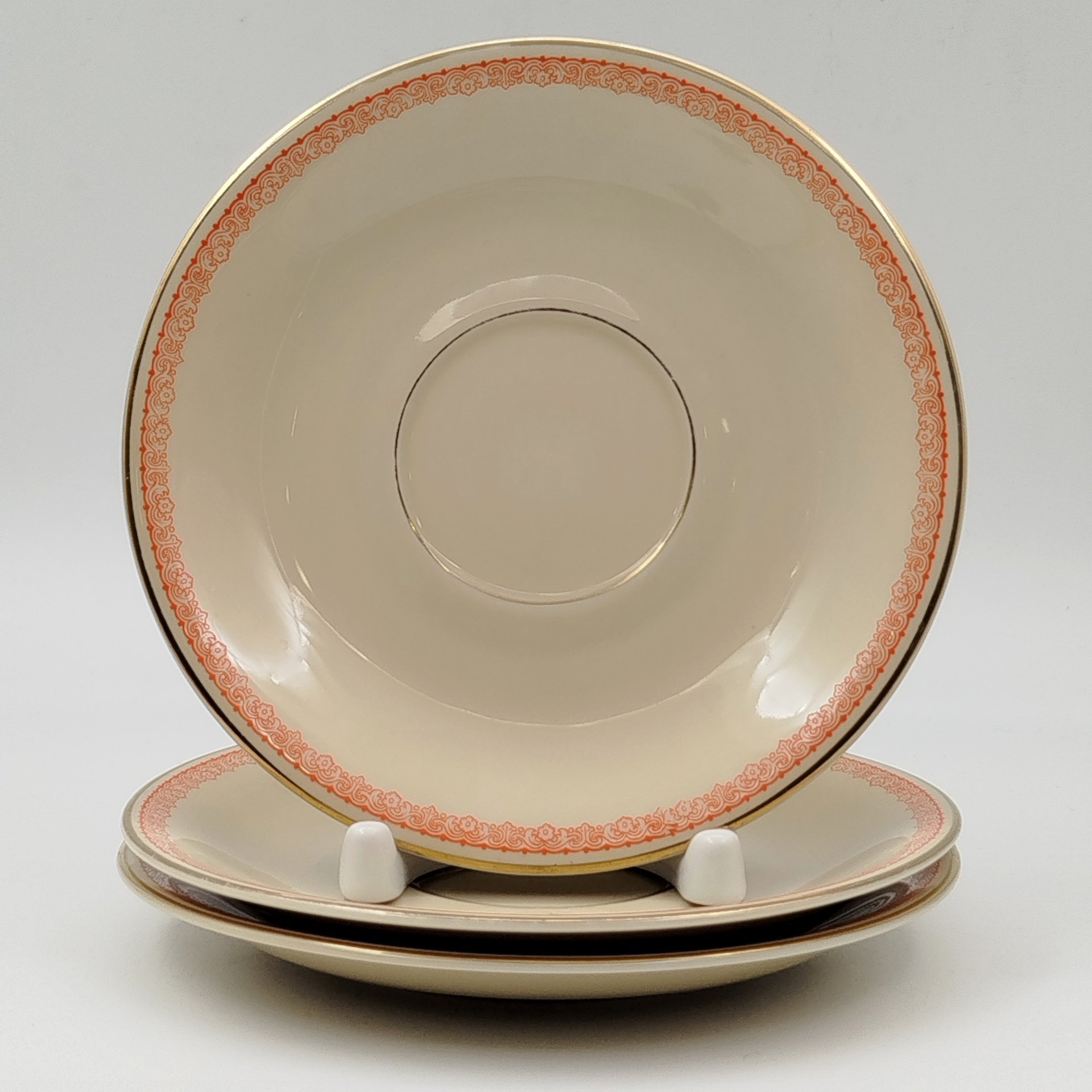 Набор из 3-х блюдец, украшенных растительным орнаментом, Rosenthal (Розенталь)
