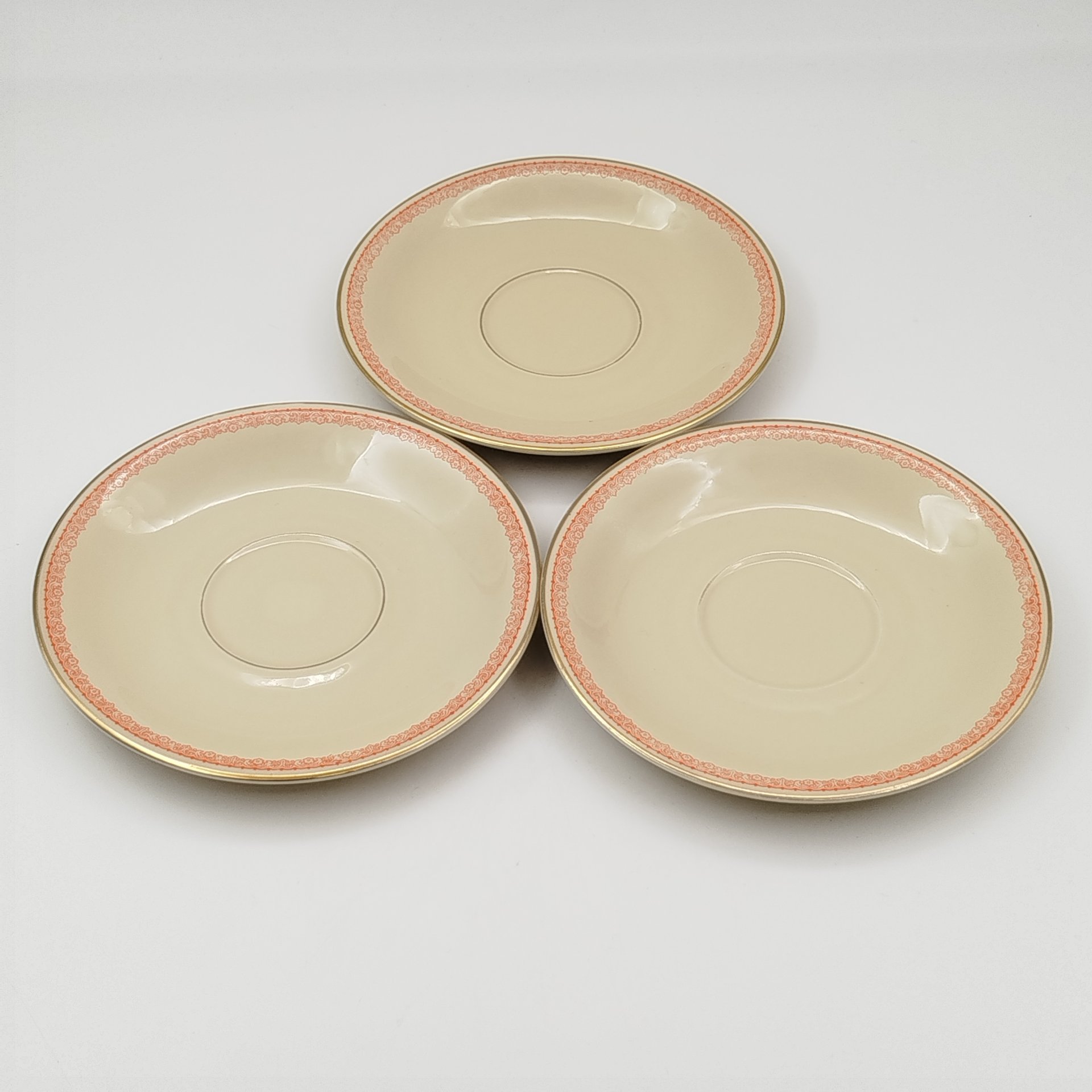 Набор из 3-х блюдец, украшенных растительным орнаментом, Rosenthal (Розенталь)