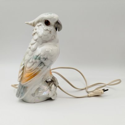 Лампа настольная (ночник) "Попугай какаду"