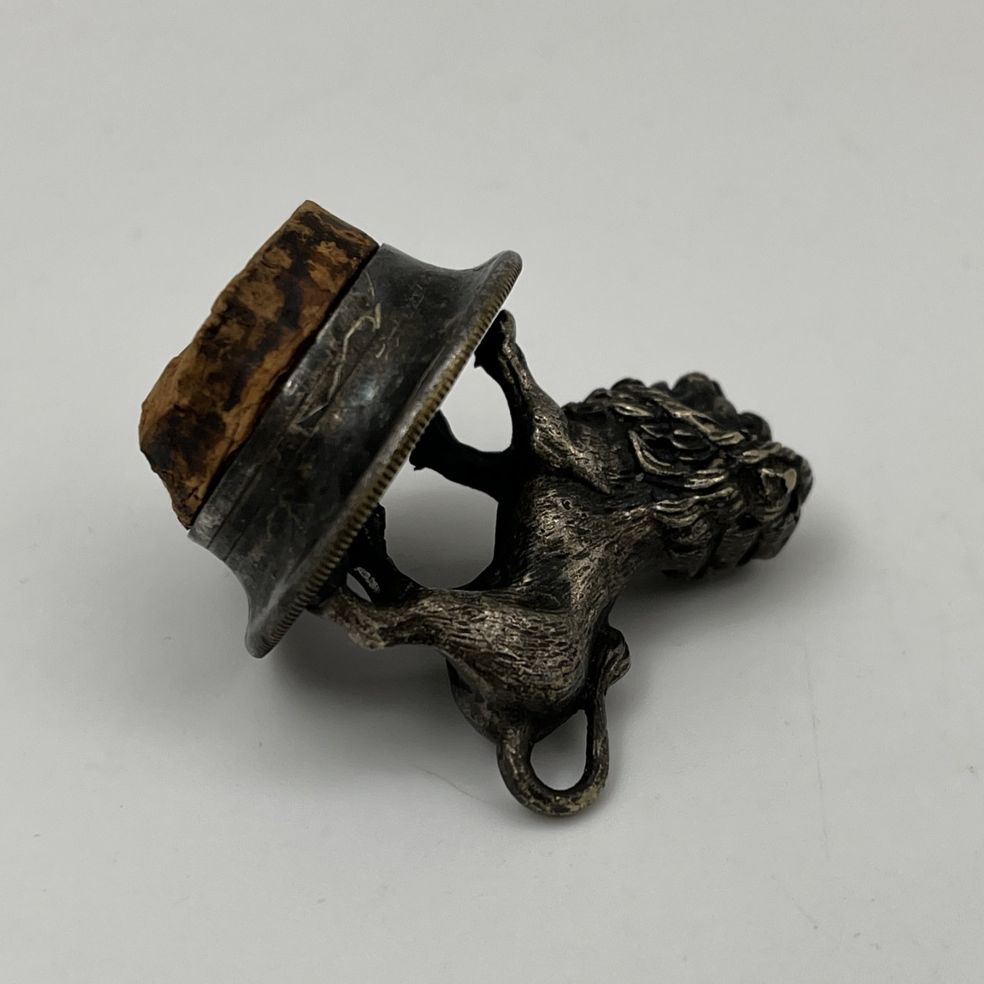 Пробка фигурная для штофа "Лев", металл, Западная Европа, 1900-1930 гг.