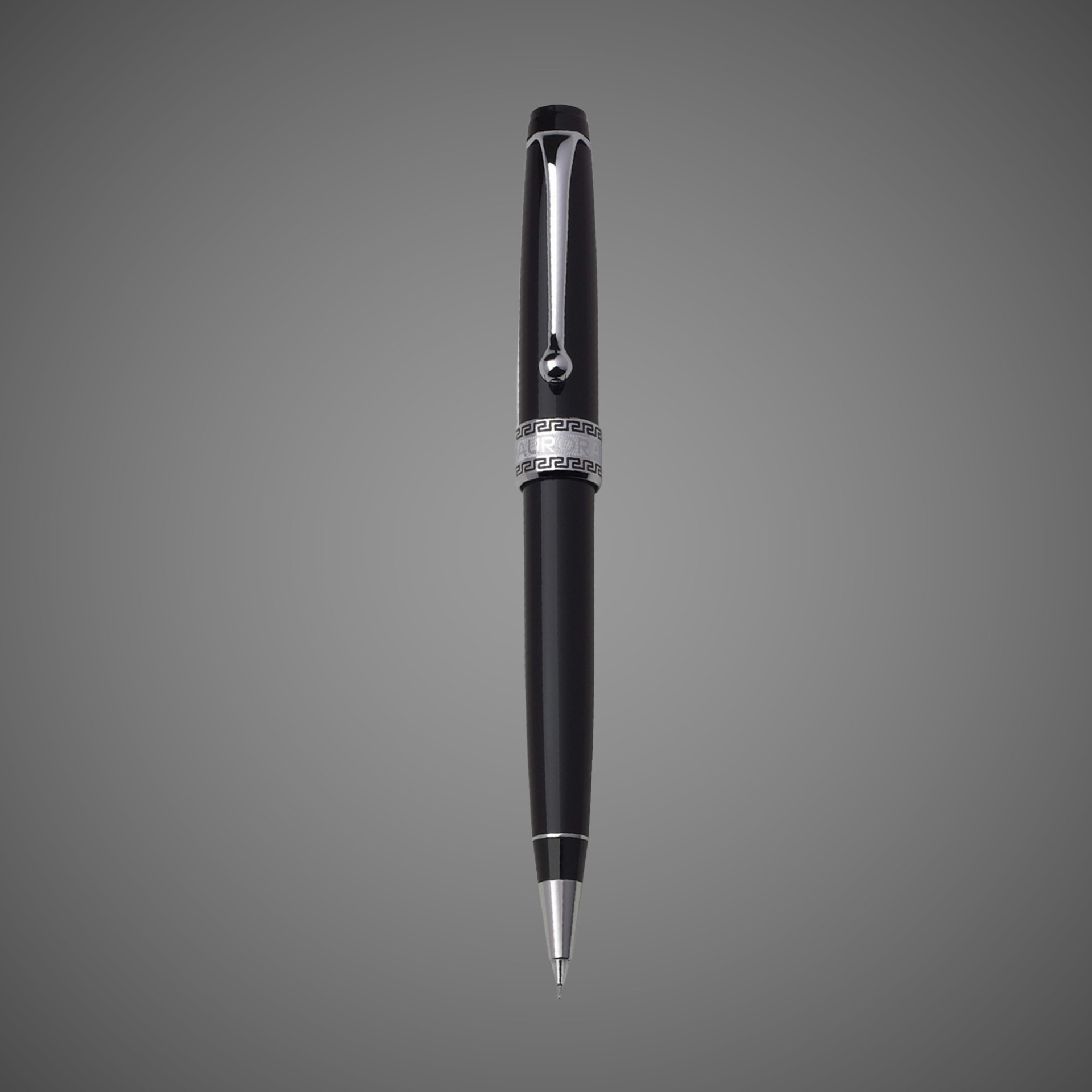 Механический карандаш Aurora Optima Resina Black CT, в подарочной коробке, Лаки и смолы: смола, хром
