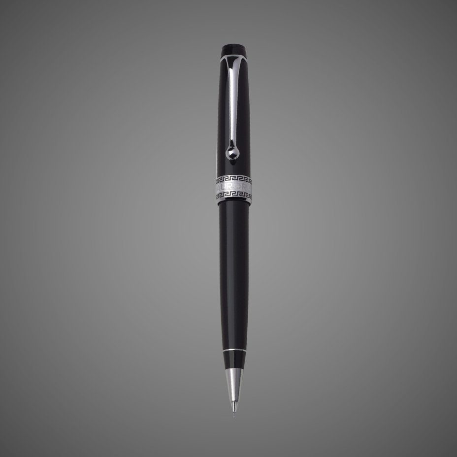 Механический карандаш Aurora Optima Resina Black CT, в подарочной коробке, Лаки и смолы: смола, хром