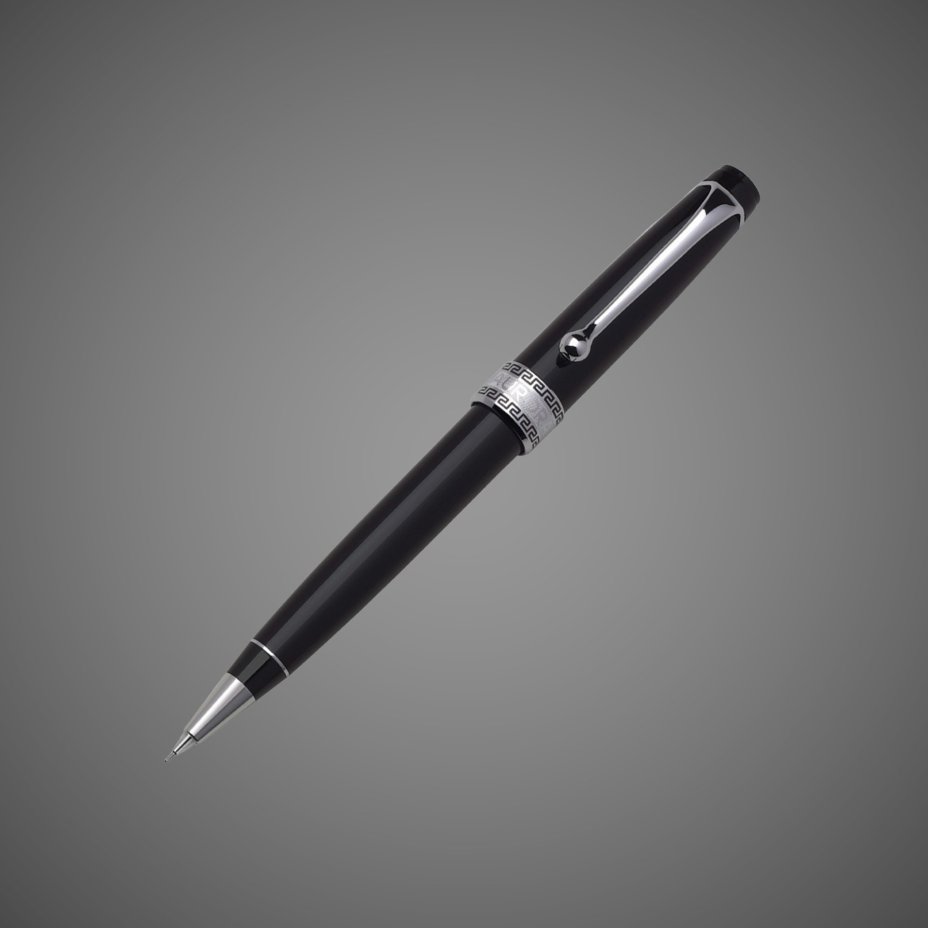 Механический карандаш Aurora Optima Resina Black CT, в подарочной коробке, Лаки и смолы: смола, хром