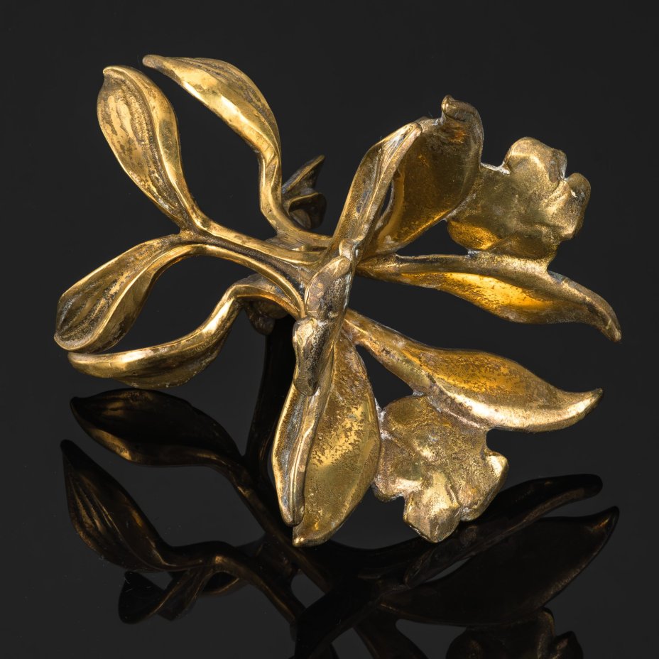 Лампа масляная в стиле модерн на фигурном основании в виде цветов