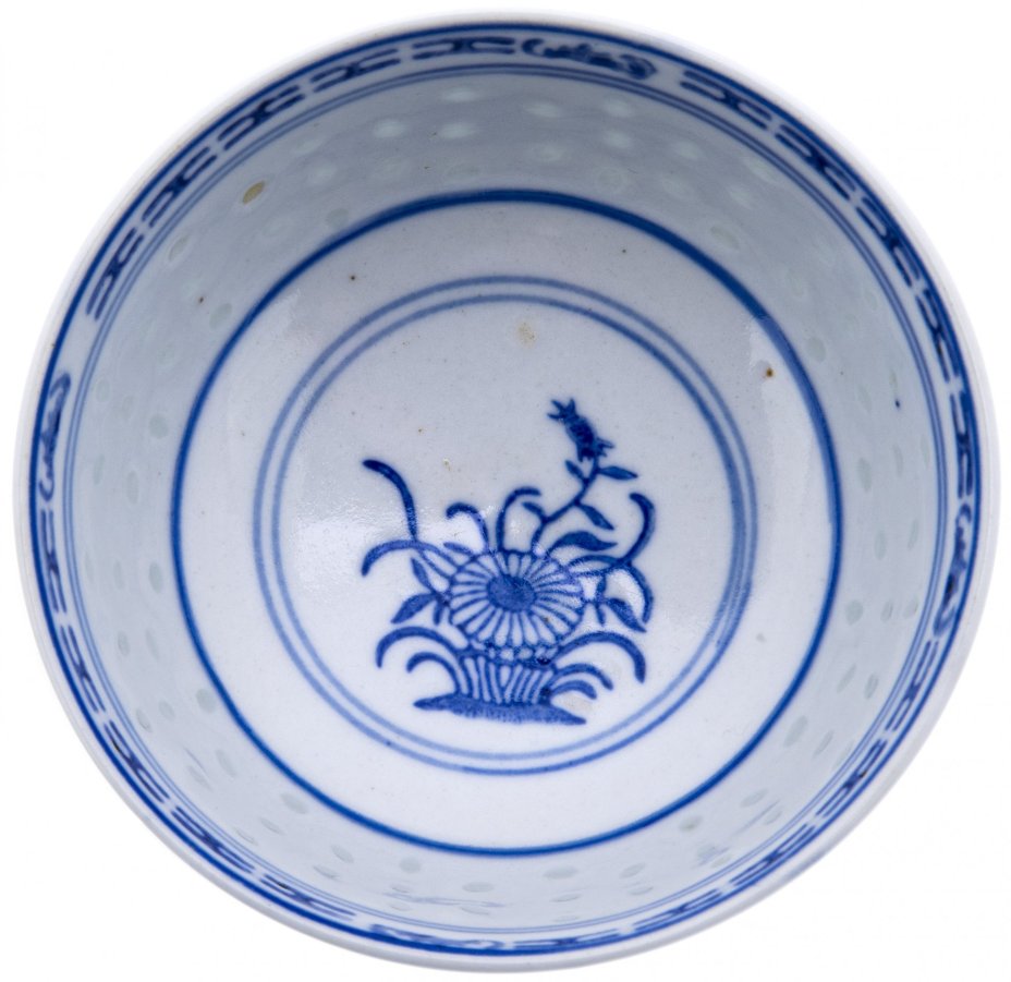 Набор из 5 пиал, рисовый фарфор, деколь, Китай, 1960-1990 гг.