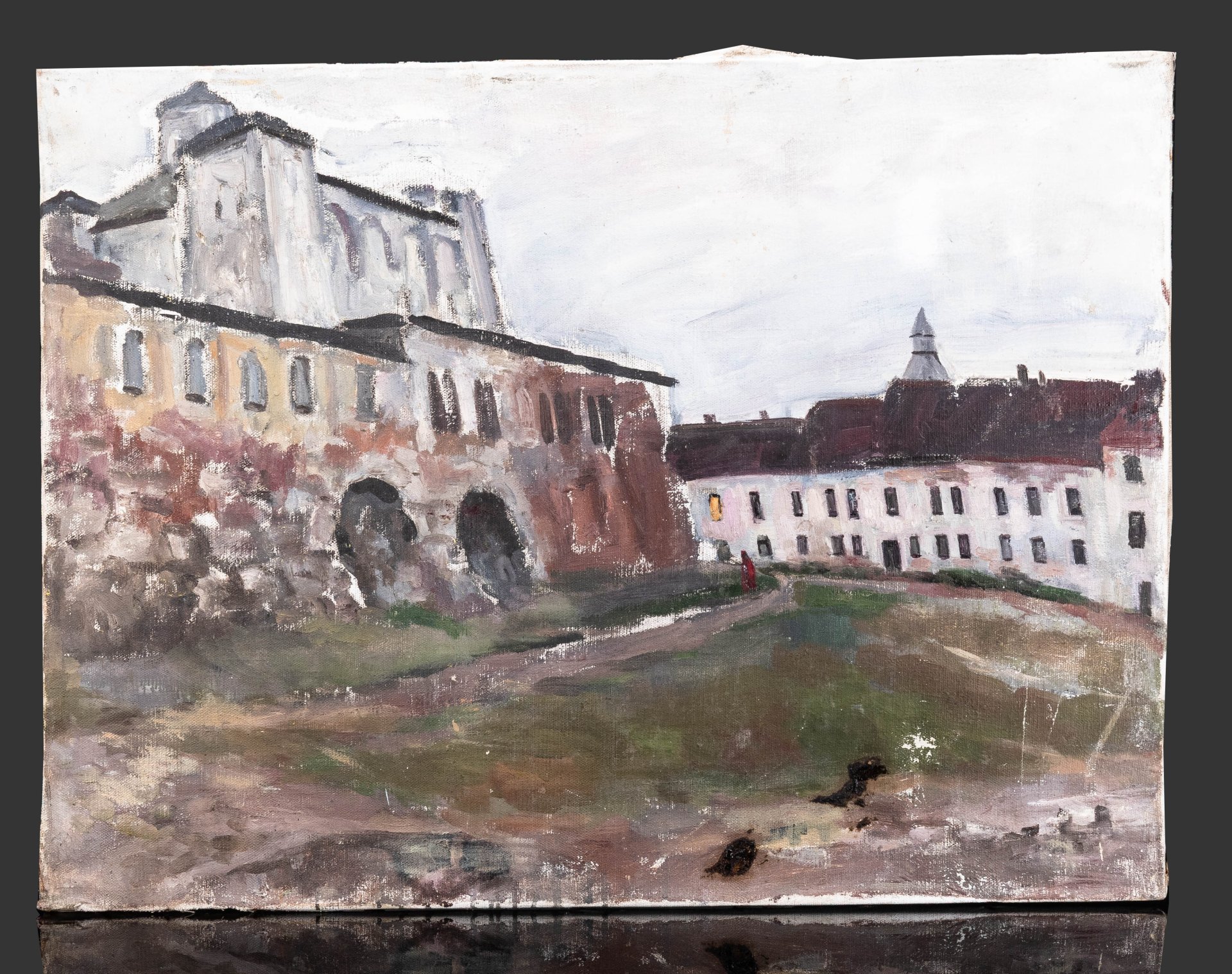 Картина "Соловецкий кремль", автор Александра Викторовна Жирмунская (род. в 1949 году), холст, масло, деревянный подрамник, СССР, 1979 г.