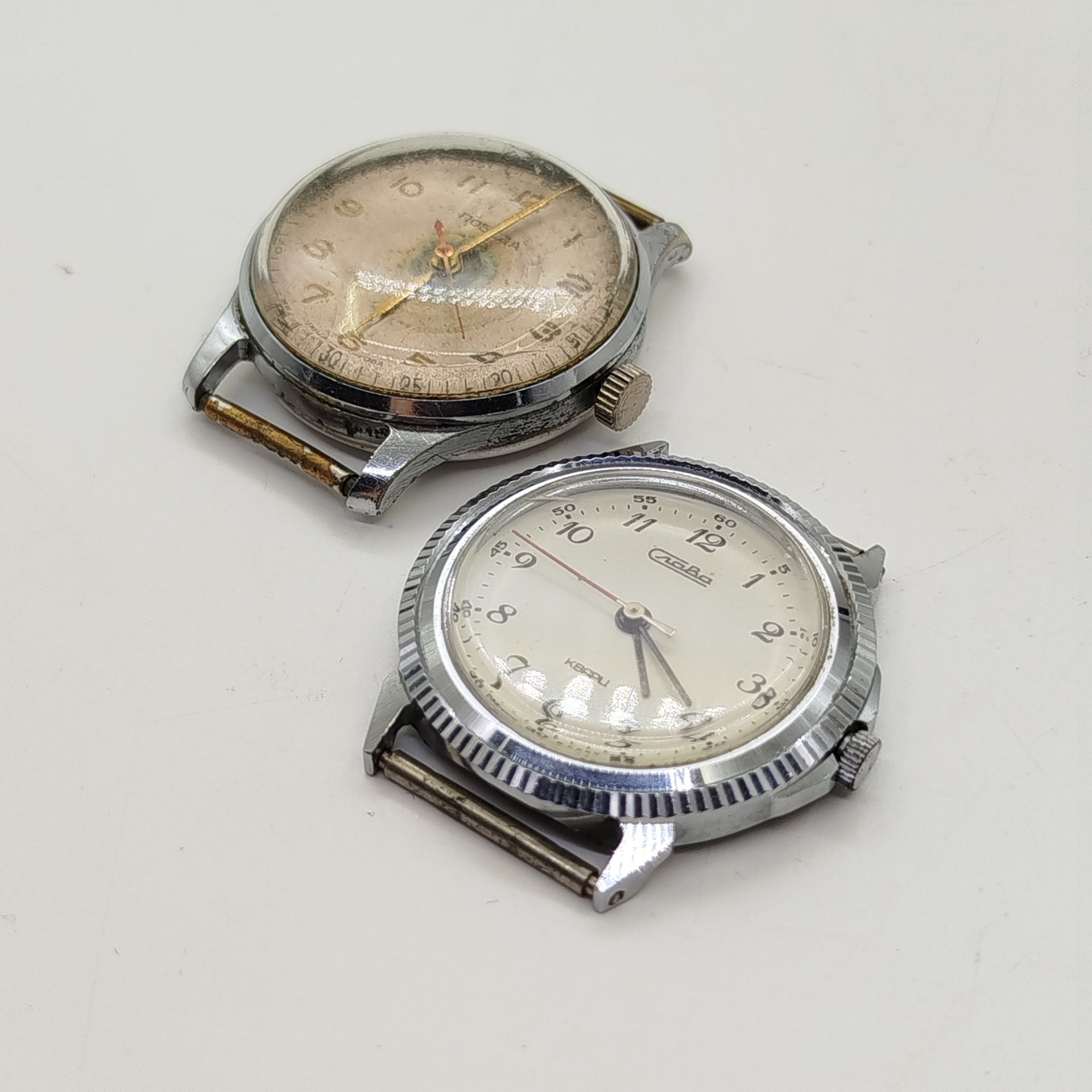 Часы наручные "Победа" и "Слава", металл, пластмасса, Второй Московский часовой завод «Слава», СССР, 1970-1990 гг.