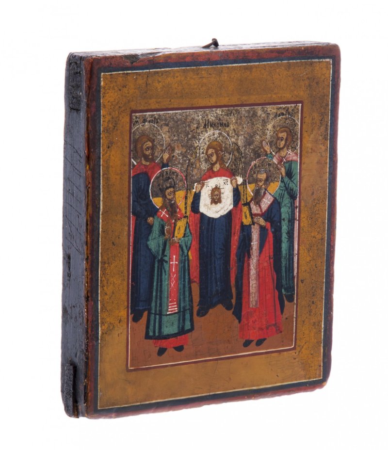 Икона "Избранные Святые", дерево, темпера, Российская Империя, 1850-1900 гг.