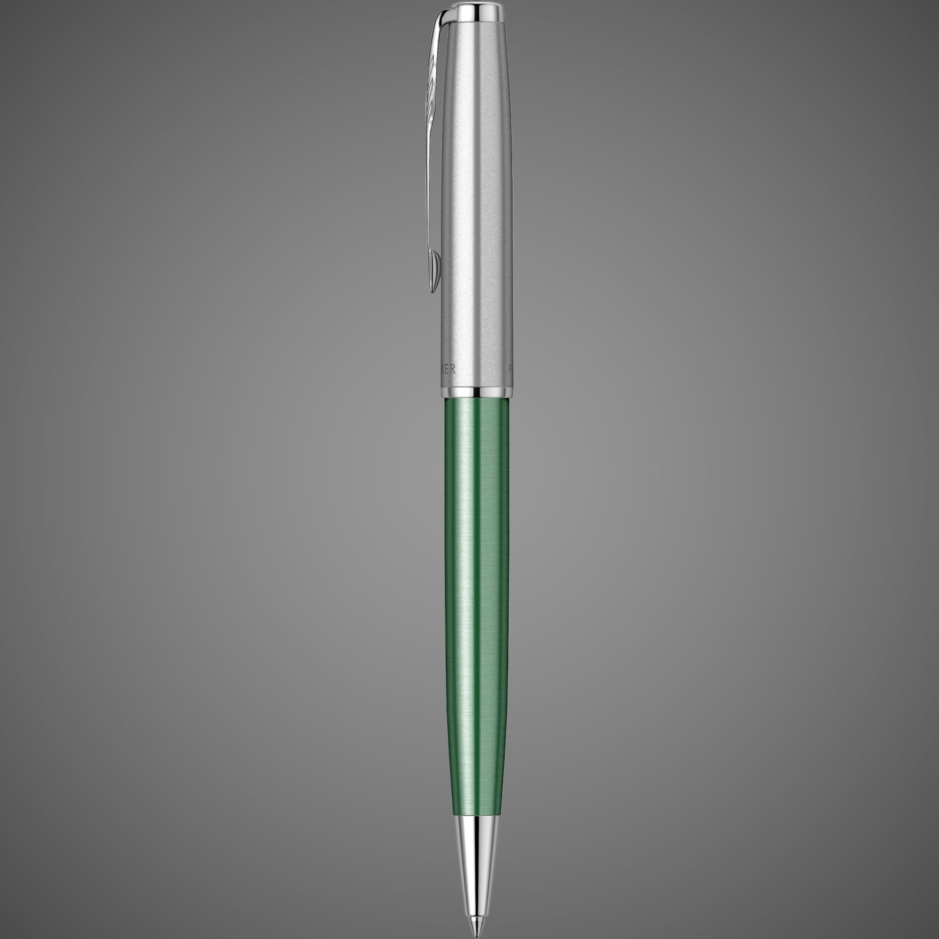 Шариковая ручка Parker Sonnet Essentials Green SB Steel CT, цвет чернил black, стержень: M, в подарочной упаковке., Металлы: нержавеющая сталь, палладий
