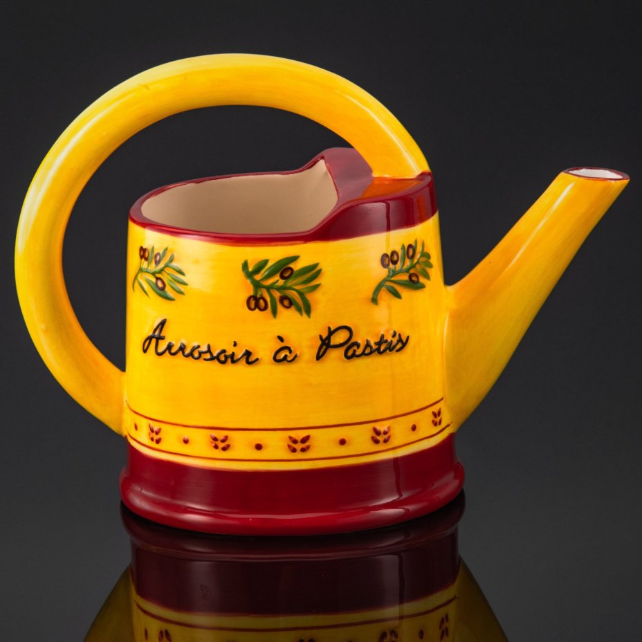 Лейка с надписью Arrosoir a Pastis (для полива или сервировки), фаянс, роспись, Западная Европа, 1990-2000 гг.