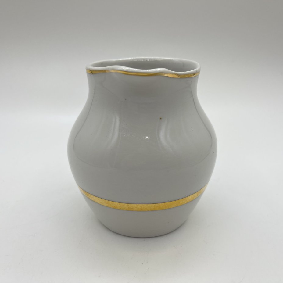 Молочник, фарфор, золочение, Дулевский фарфоровый завод (Дулёво), СССР, 1968-1991 гг.
