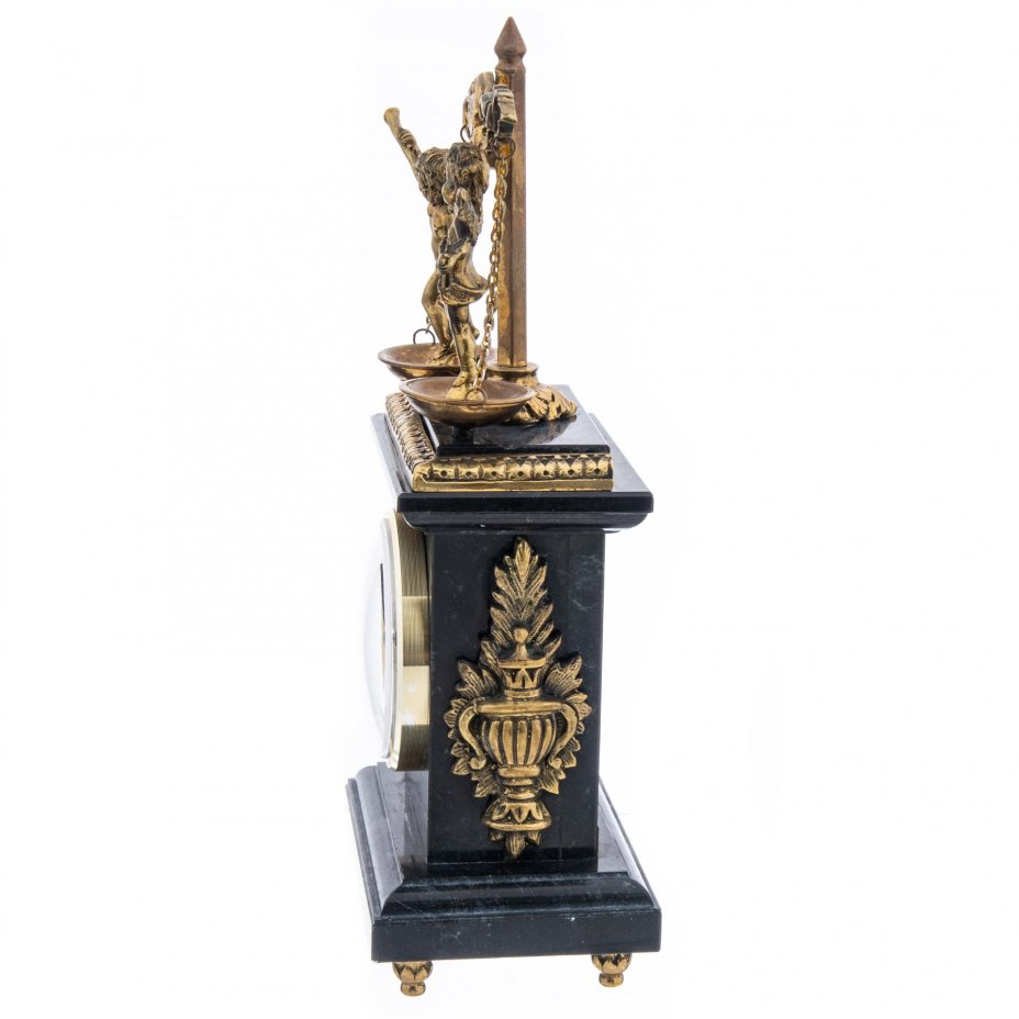 Часы каминные, камень, бронза, часовой механизм, фирма "K.Mozer" (Мозер), Англия, 1990-2005 гг., K. Mozer
