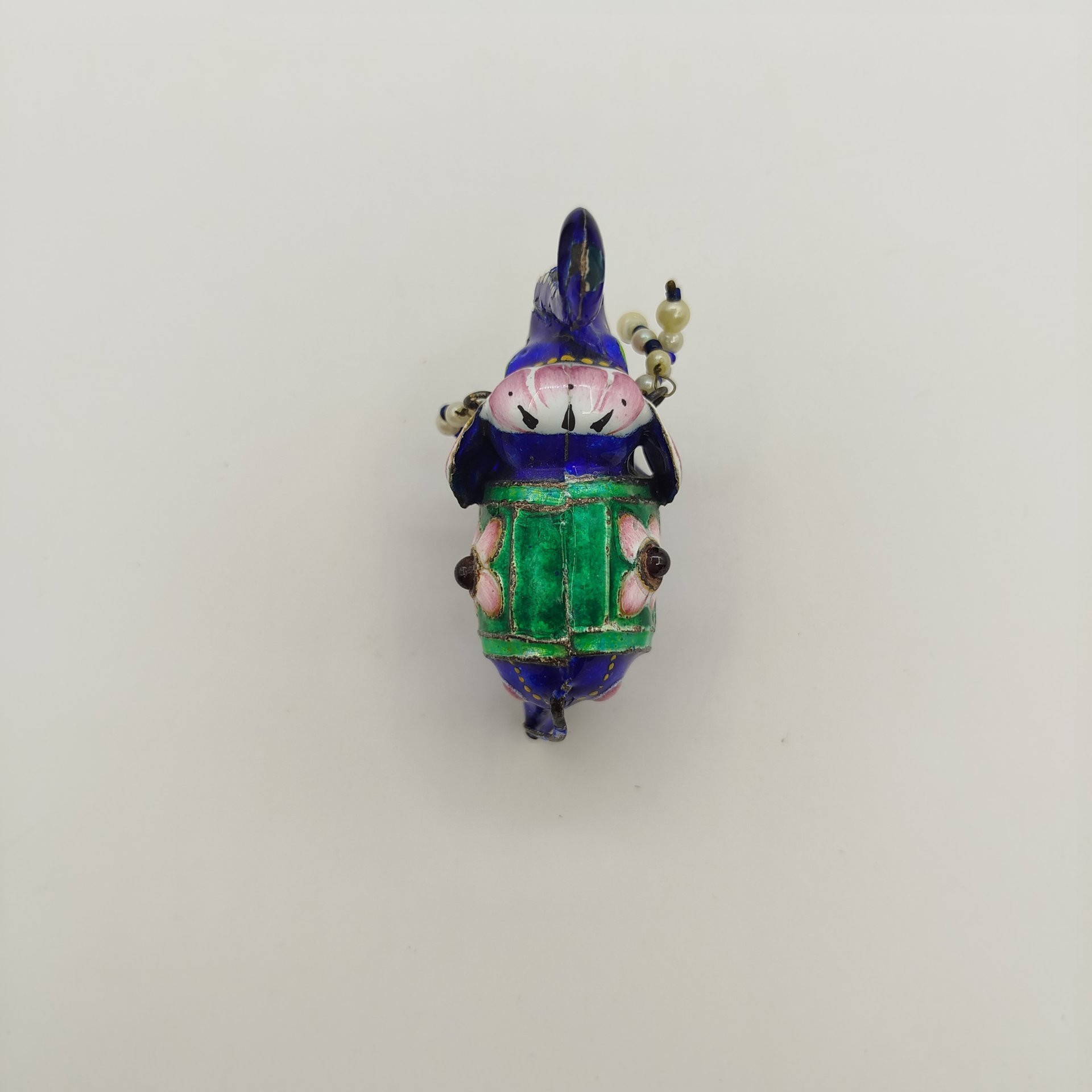 Статуэтка "Слон", металл, полихромные эмали, стекло, Азия, 1980-1990 гг.