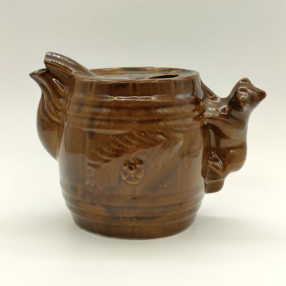 Кувшин "Медвежья бочка", фаянс, глазурь, Ангарский керамический завод, СССР, 1960-1980 гг.