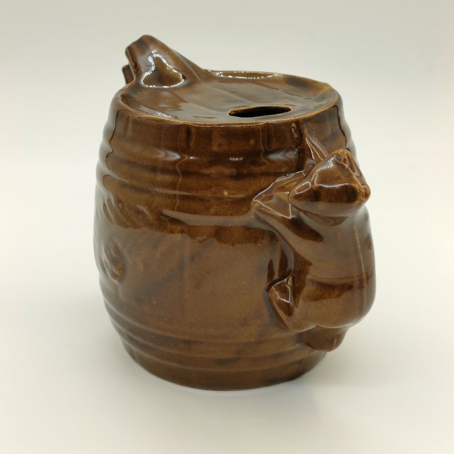 Кувшин "Медвежья бочка", фаянс, глазурь, Ангарский керамический завод, СССР, 1960-1980 гг.